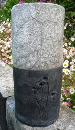 Vase floral raku