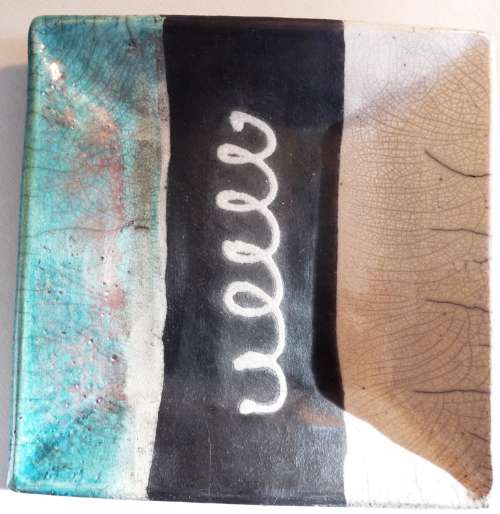 Vase �mail fer rouge