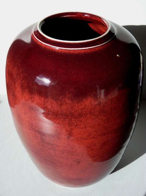 Vase grs, mail Rouge de cuivre